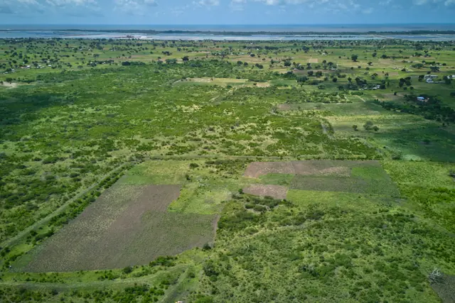 Aerial view over the Furaha Gardens subdivision at Gongoni