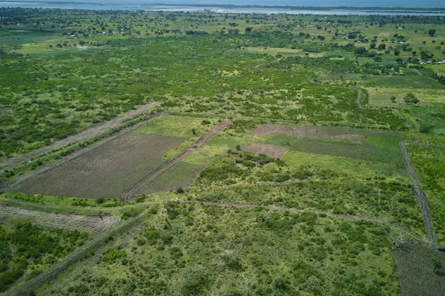 Aerial view of the Furaha Gardens subdivision and its access roads